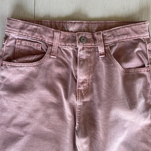 Old Navy Soft Pink High Rise Baggy Wide Leg Jeans - Girls/Teen Size 14 - Picture 3 of 6